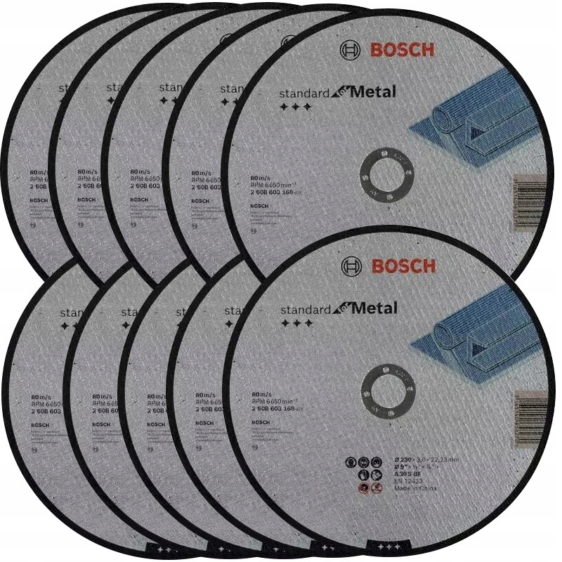 

Bosch 230x3 mm tarcza do ciecia metalu x 10szt