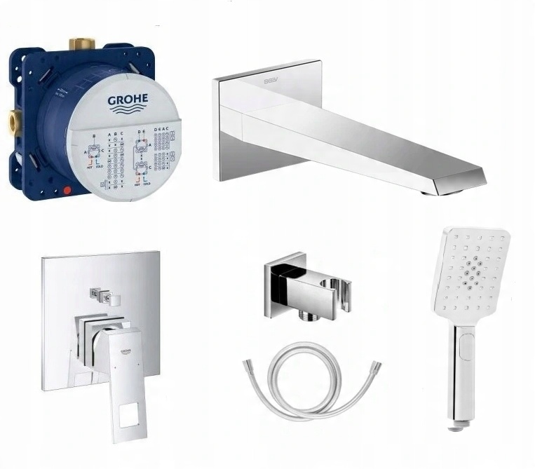 

Grohe Eurocube Bateria Wannowa Podtynkowa+wylewka