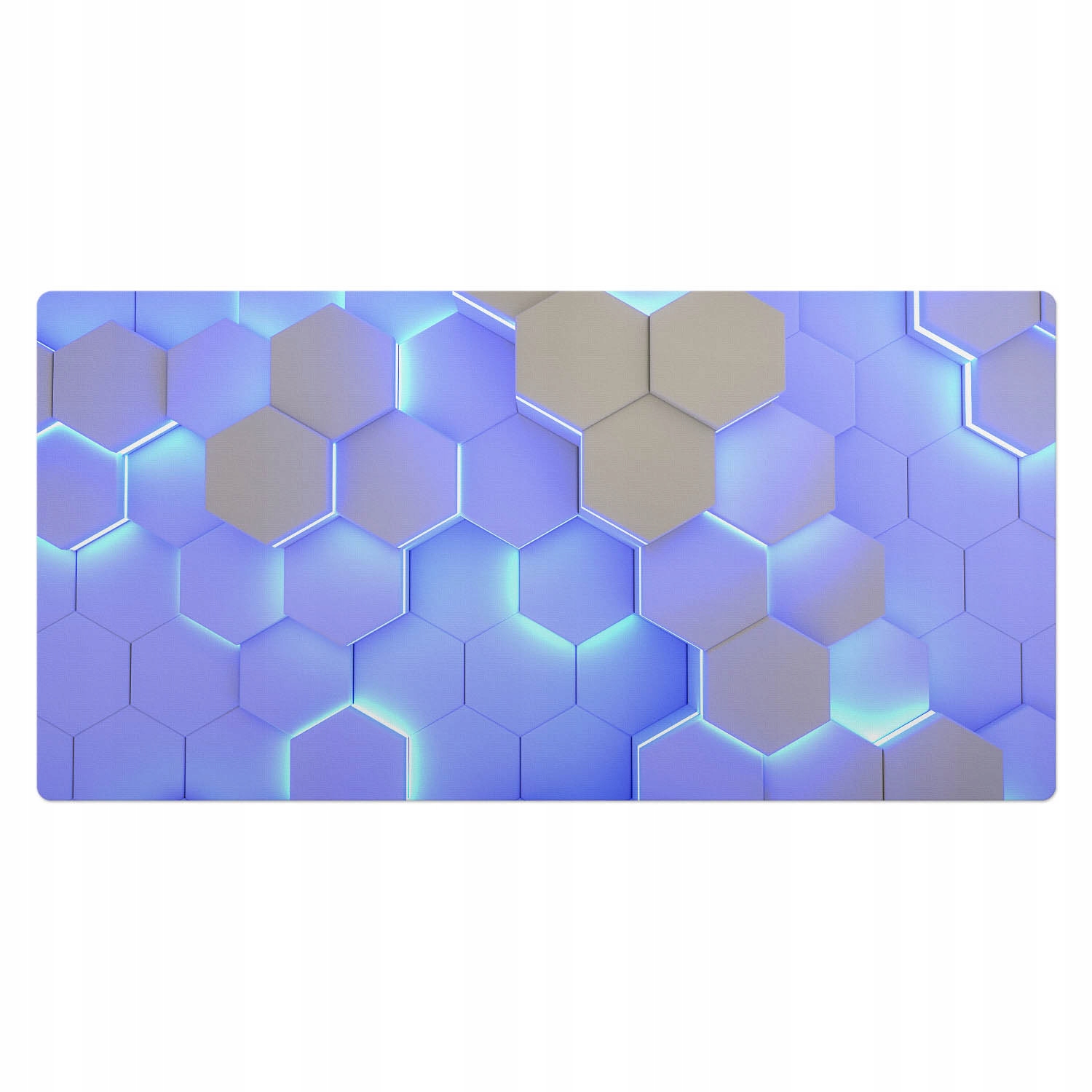 Univerzální ochranná podložka na stůl a pracovní desku Hexagony ve světle 100 x 50 cm