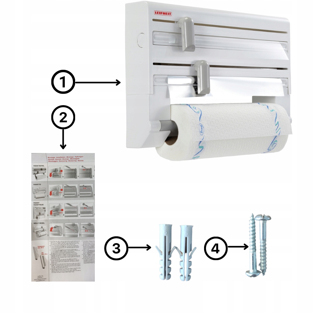 Organizer kuchenny 3w1 RĘCZNIK PAPIEROWY I FOLIA Kod producenta 25703