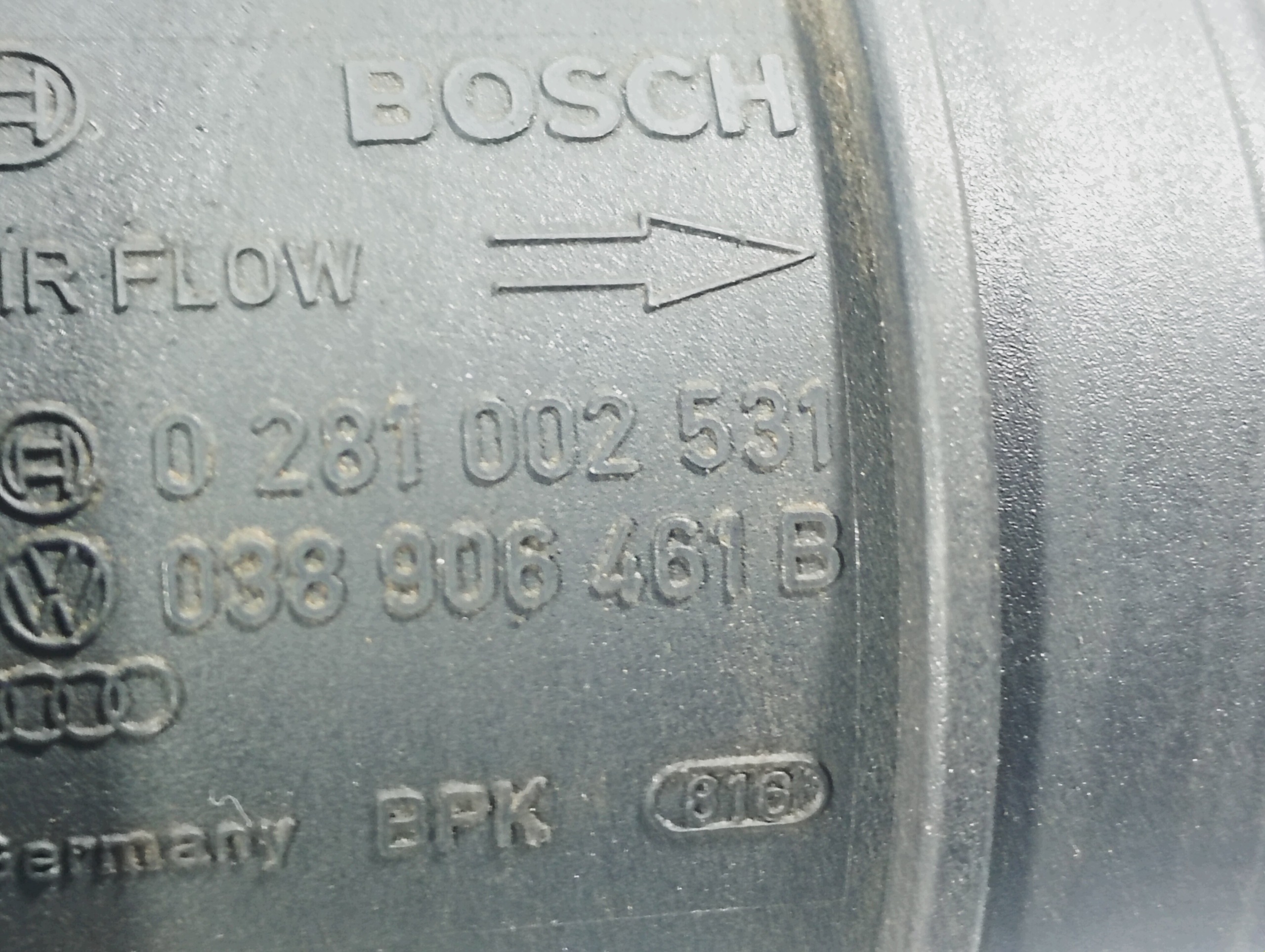 flow meter OE 0281002531 VW CADDY 3 III 04-10
