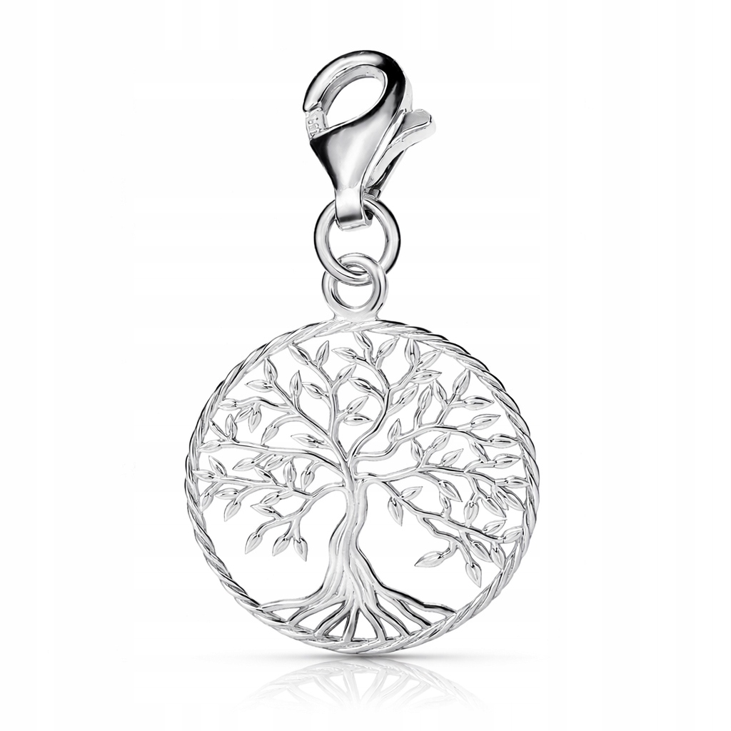 Stříbrný přívěsek na karabině Strom života v kruhu Stříbro 925