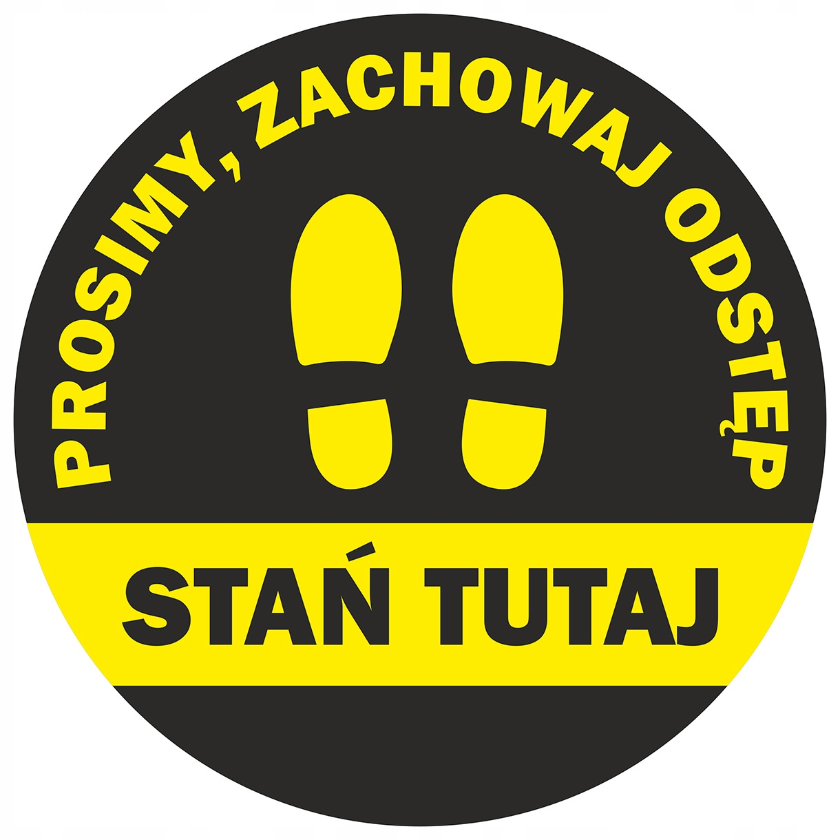 

Naklejka Na Podłogę 30cm Stań Tutaj