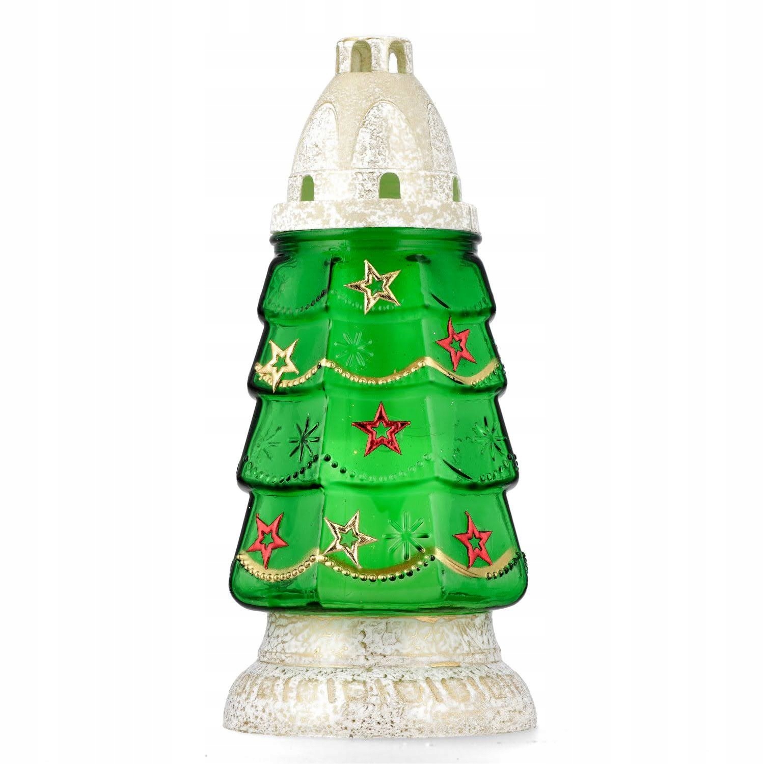 Znicz Choinka Z-72B zielona gwiazdki 24cm