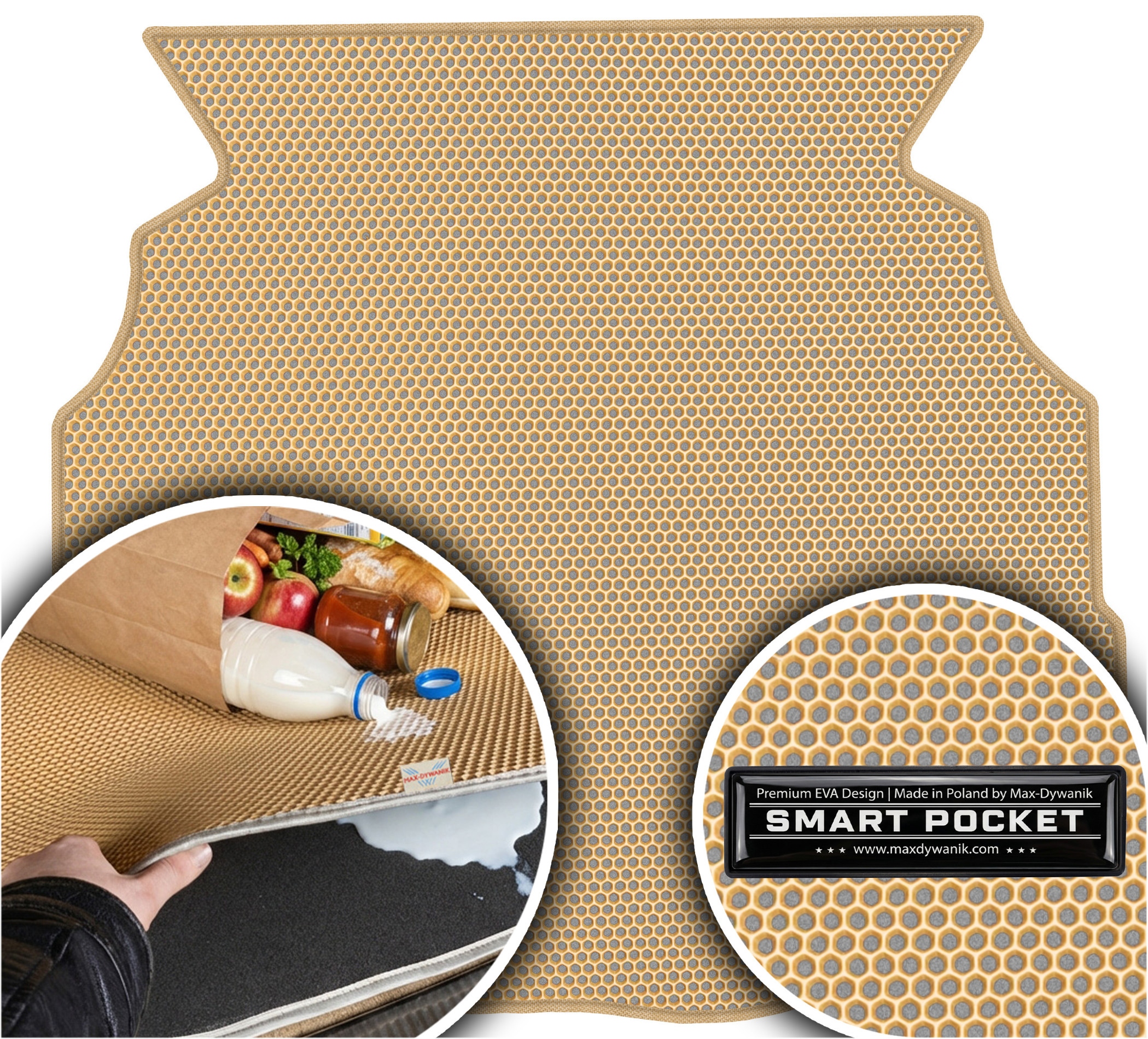 Mercedes C-Class W203 Sd 2000-2007 Vložka do kufru Eva Smart Pocket Béžová