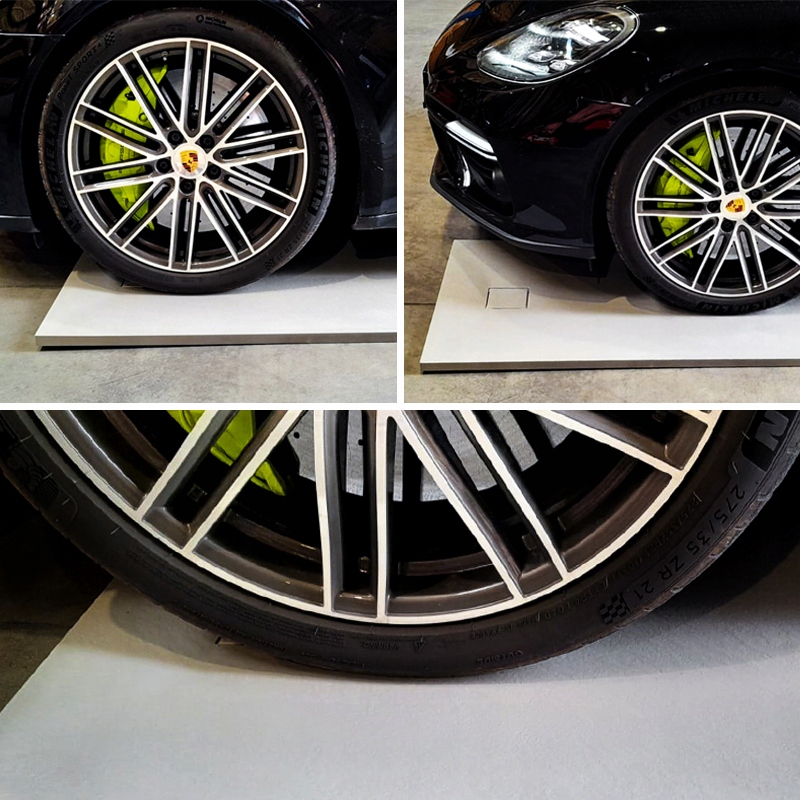 BRODZIK PRYSZNICOWY KAMIENNY KWADRATOWY SLIM RIKO CZARNY 90x90 CM Szerokość 90 cm