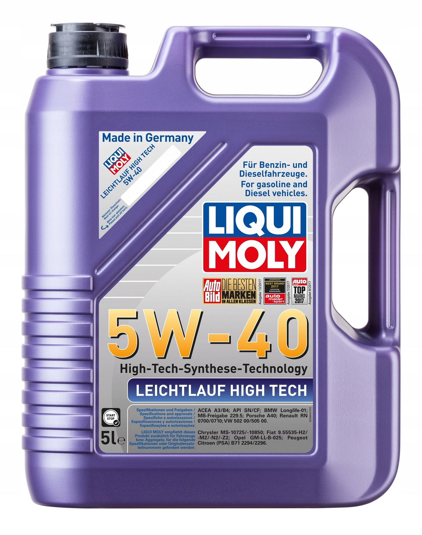 Liqui Moly 2328 3864 5W40 Leichtlauf High Tech 5L