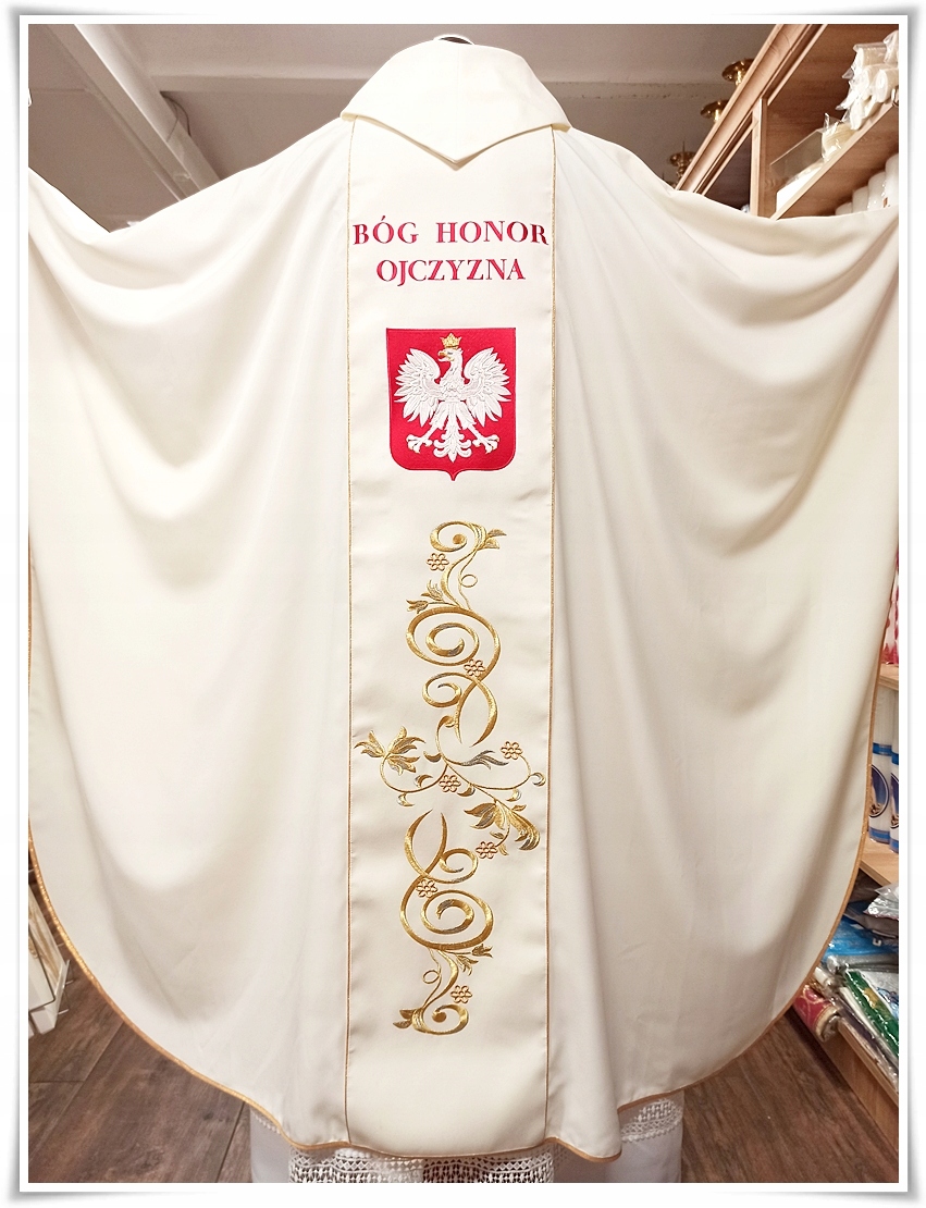 Ornat Gotycki Liturgiczny ecru KZO/195/05 Marka inna