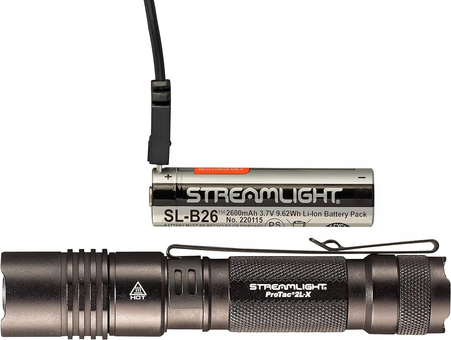 STREAMLIGHT ProTac 2L-X USB 500 Lumen Latarka Taktyczna Czarna — miniatura 2