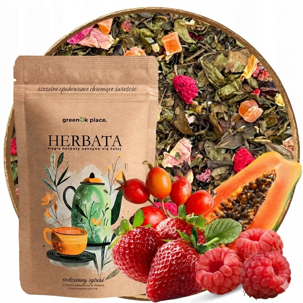 Ovocná Fantazie Bílý Čaj 500g Jahoda Jahoda Papája Jasmín
