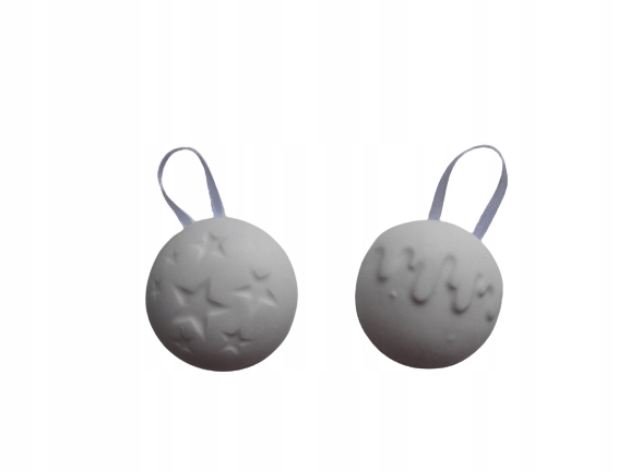 

Figurka gipsowa bombka bombki z gipsu 4,5cm 2szt.