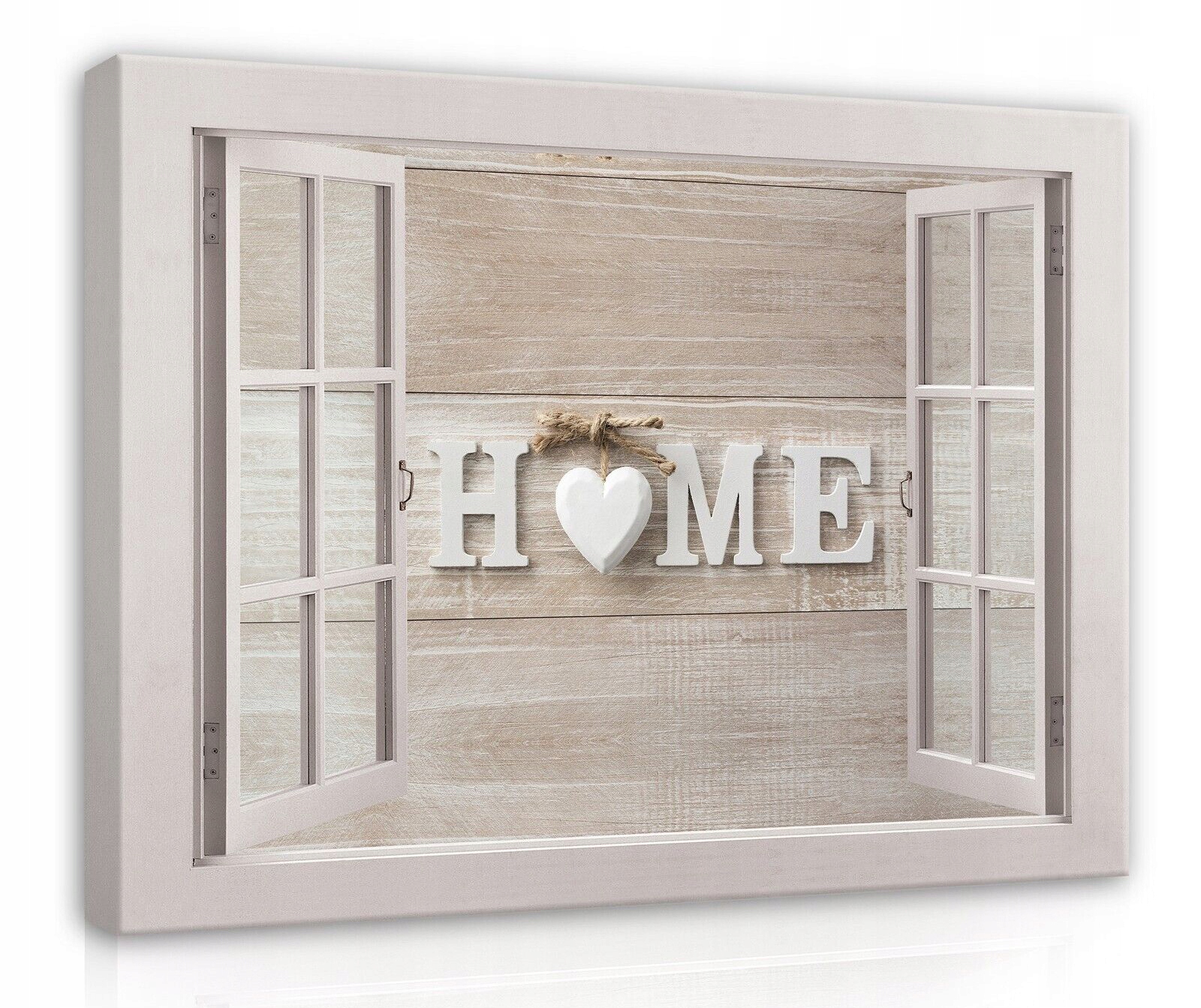 Obraz Na Plátně Canvas 120x80 Okno 3D Srdce Desky