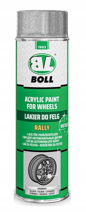 Boll lakier do felg samochodowych spray Srebrny metallic