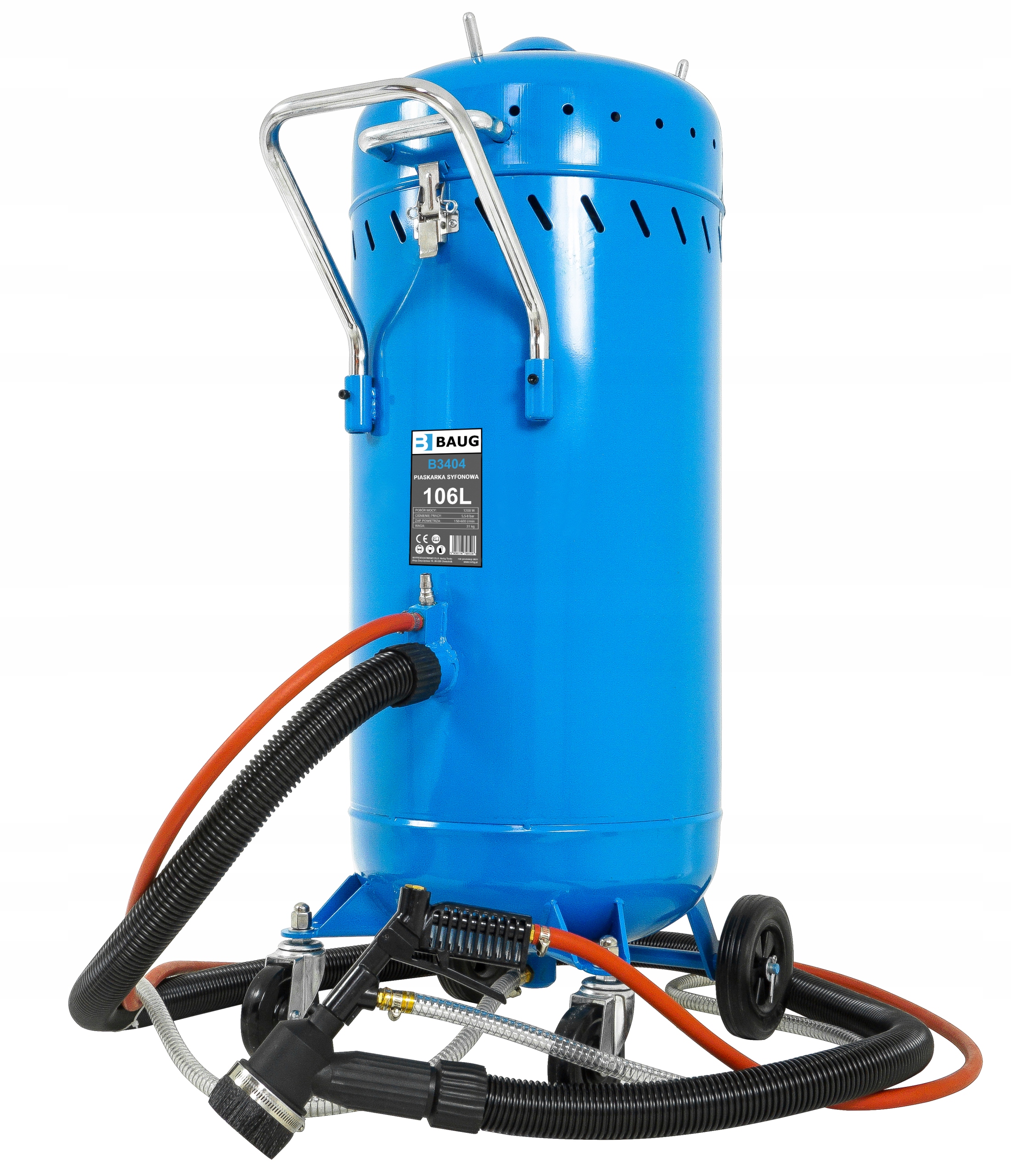 DUŻA PIASKARKA SYFONOWA 106L MOBILNA BEZPYŁOWA Z ODKURZACZEM 1200W MOCNA!! EAN (GTIN) 0791945613638