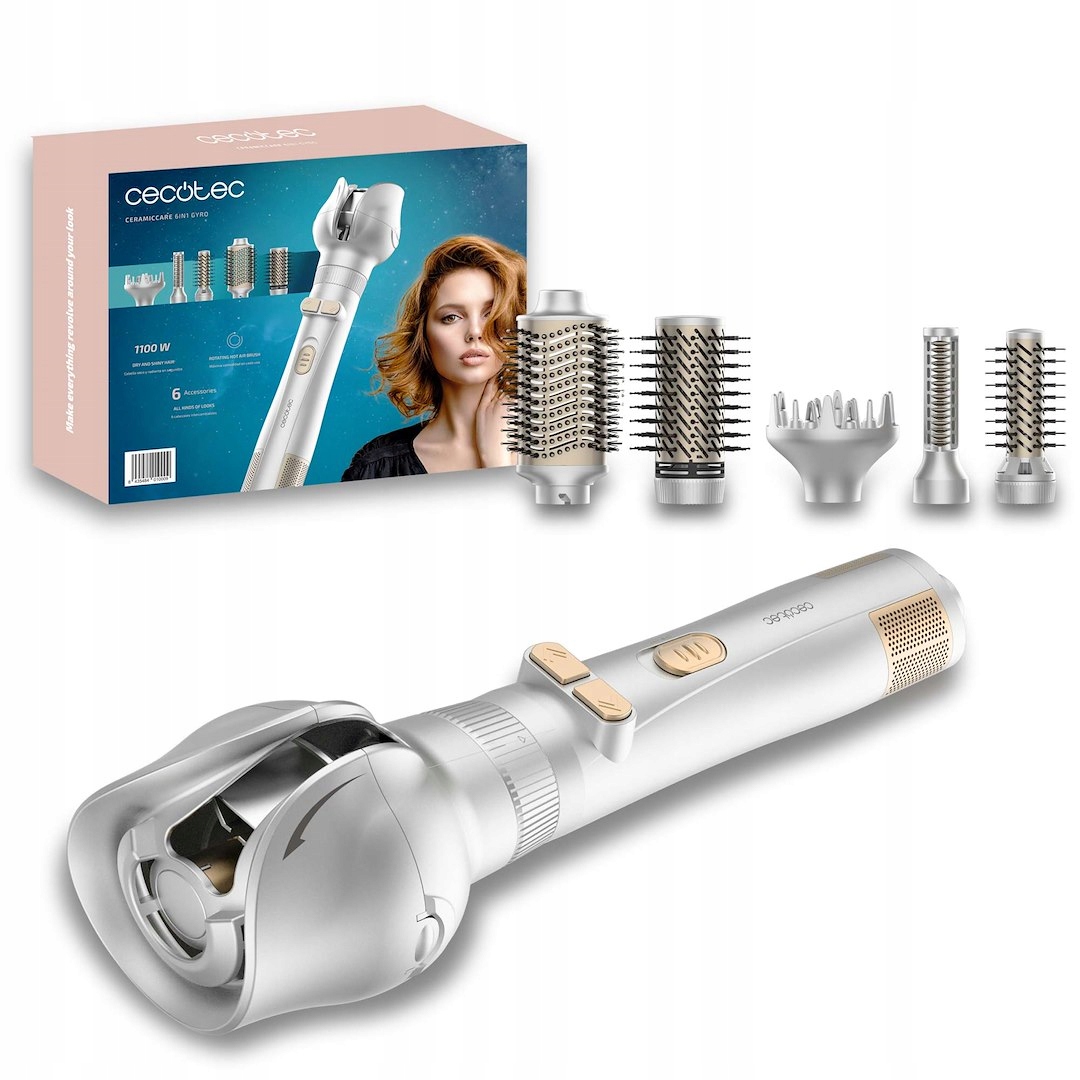 Kulmofén Cecotec CeramicCare 6in1 Gyro Kadeřnická Profess