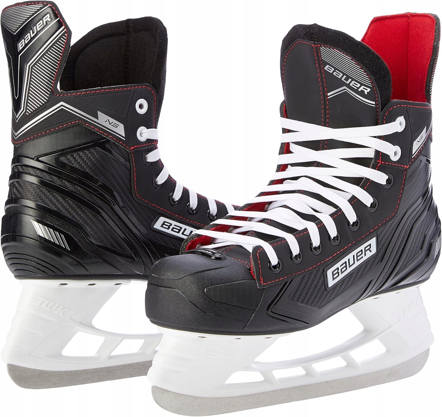 Łyżwy hokejowe Bauer Ns Senior męskie 42 26cm czarno czerwone