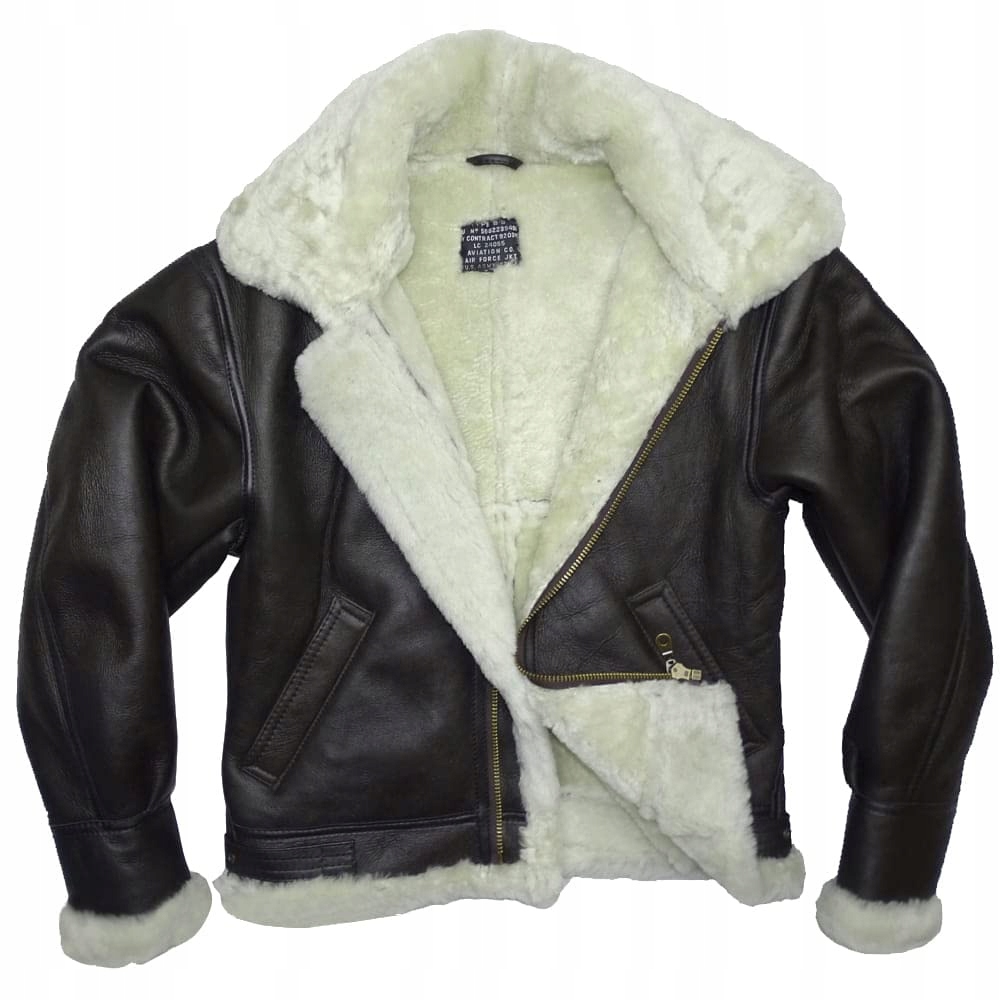 Mil-Tec Pánská bomber bunda Us B3 Sheepskin Leather Velikost L