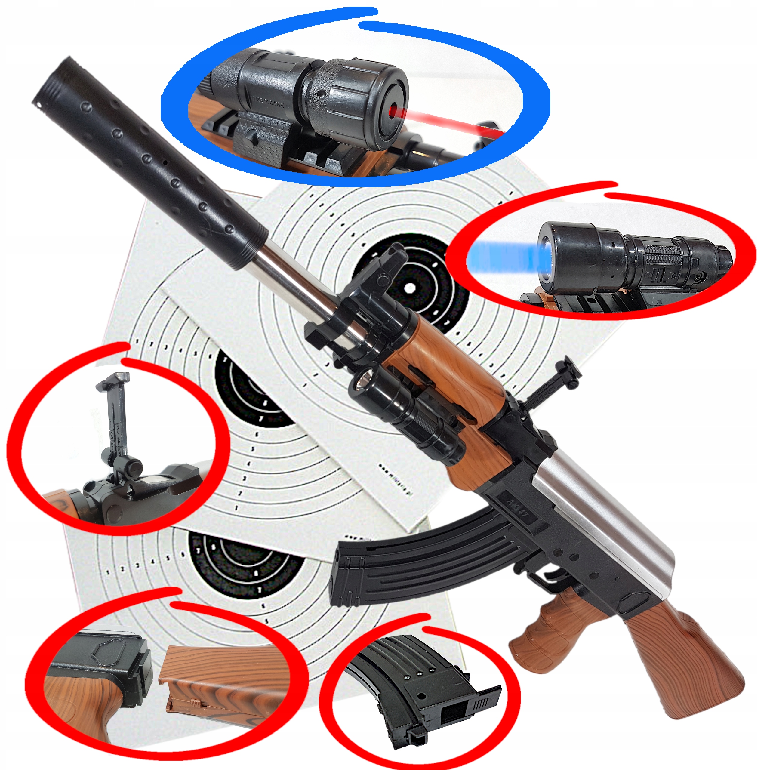 

Karabin AK-47 Kałasznikow Asg Na KULKI+2 Tarcze