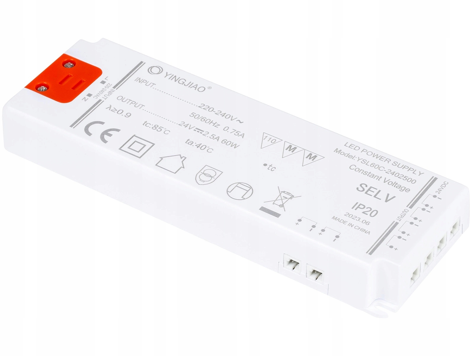 Napájecí zdroj pro Led osvětlení 24V 2,5A 60W nábytkový YSL60C bez blikání