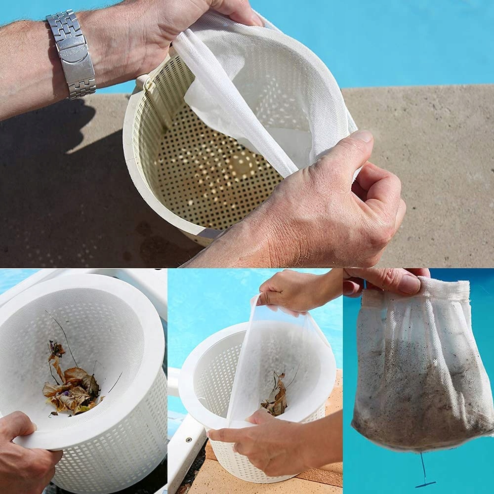 SIATKA FILTRA BASENOWEGO SKARPETKI DO SKIMMERA BASENOWEGO 10szt premium Marka bez marki