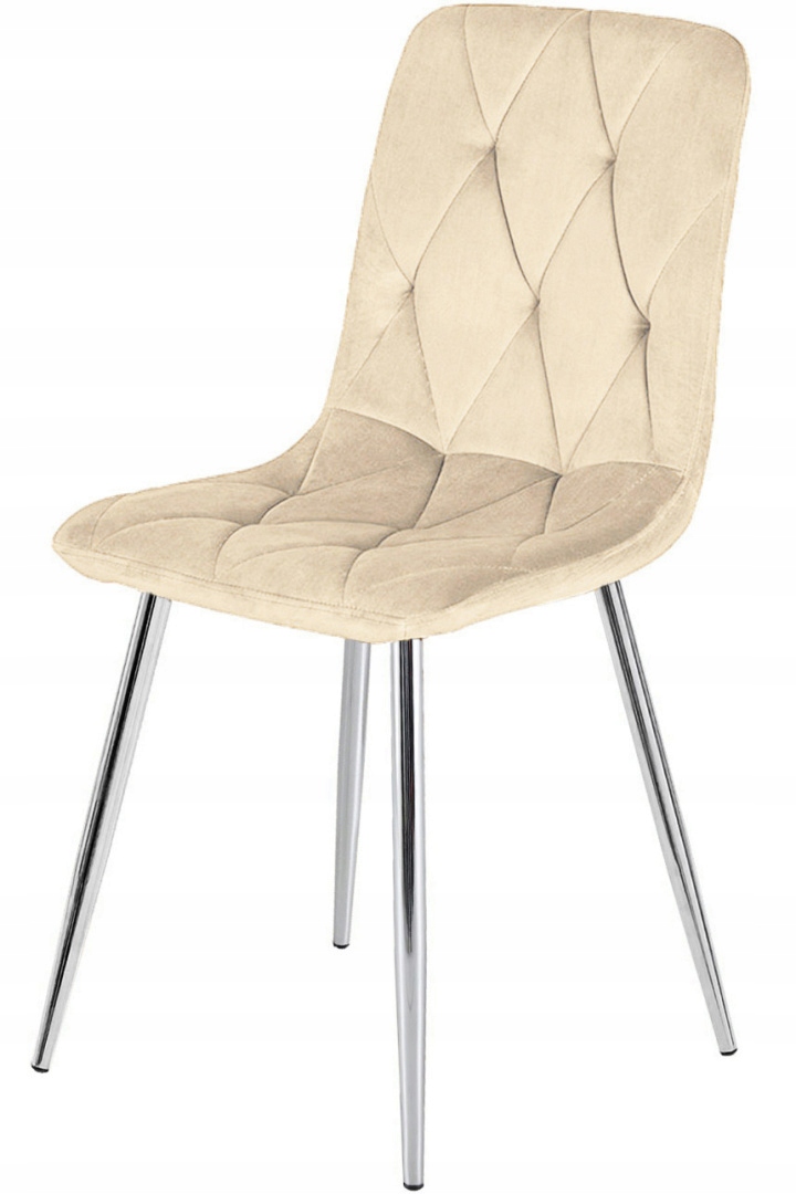 Čalouněná židle velurová béžová Borgo Velvet Beige Silver