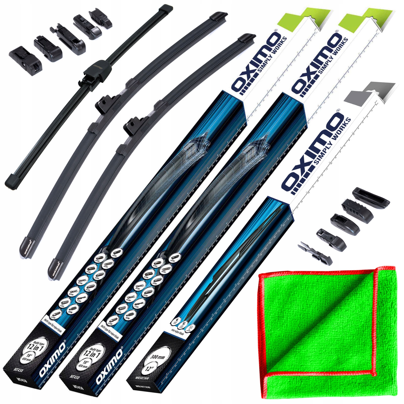 Wycieraczki Zestaw Przód Tył Volkswagen Touran 1 I 1T 11.2006-05.2010 Van