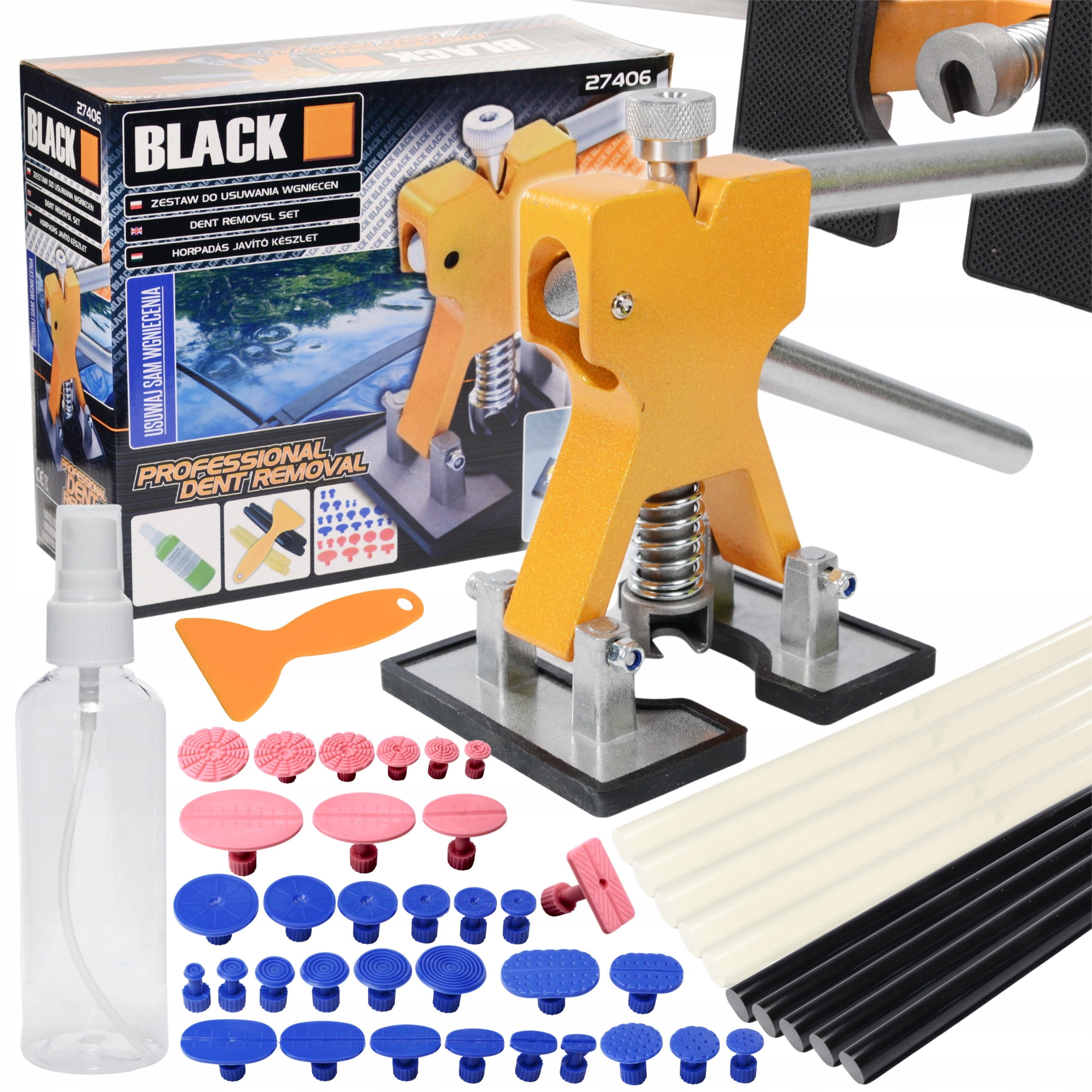 ZESTAW DO WYCIĄGANIA WGNIOTEK WGNIECEŃ KAROSERII