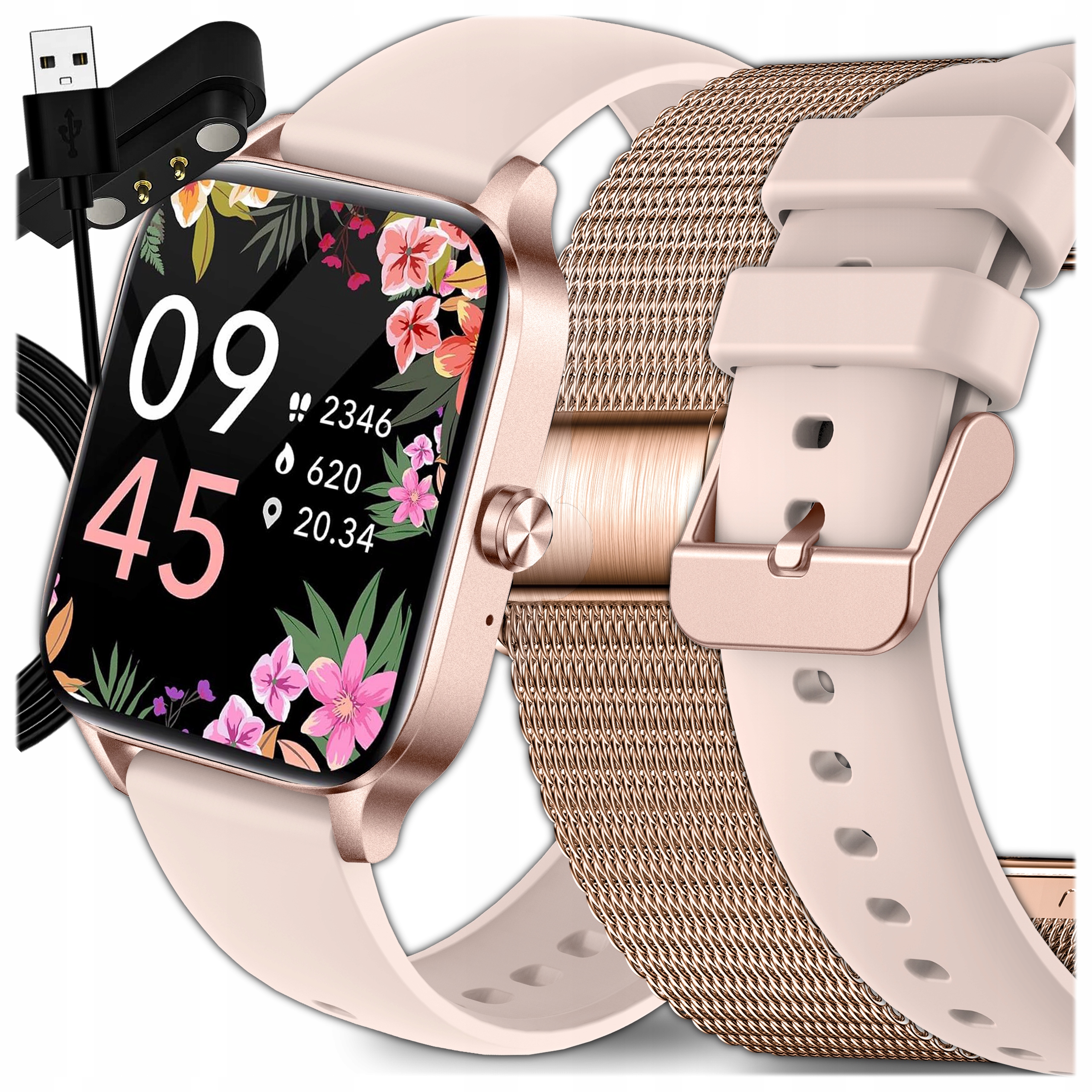 Chytré Hodinky Dámské sportovní hodinky Polské Menu Funkce Hovory +Zprávy