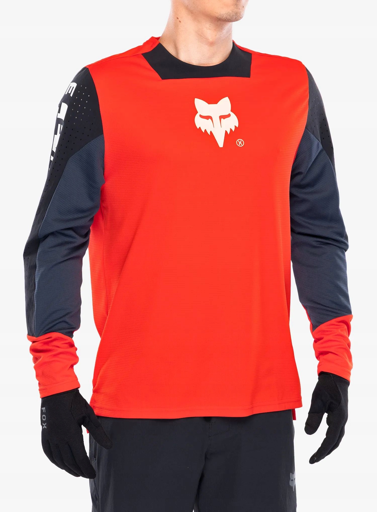 Mikina Fox Defend Ls Jersey Elevated fluo červená S