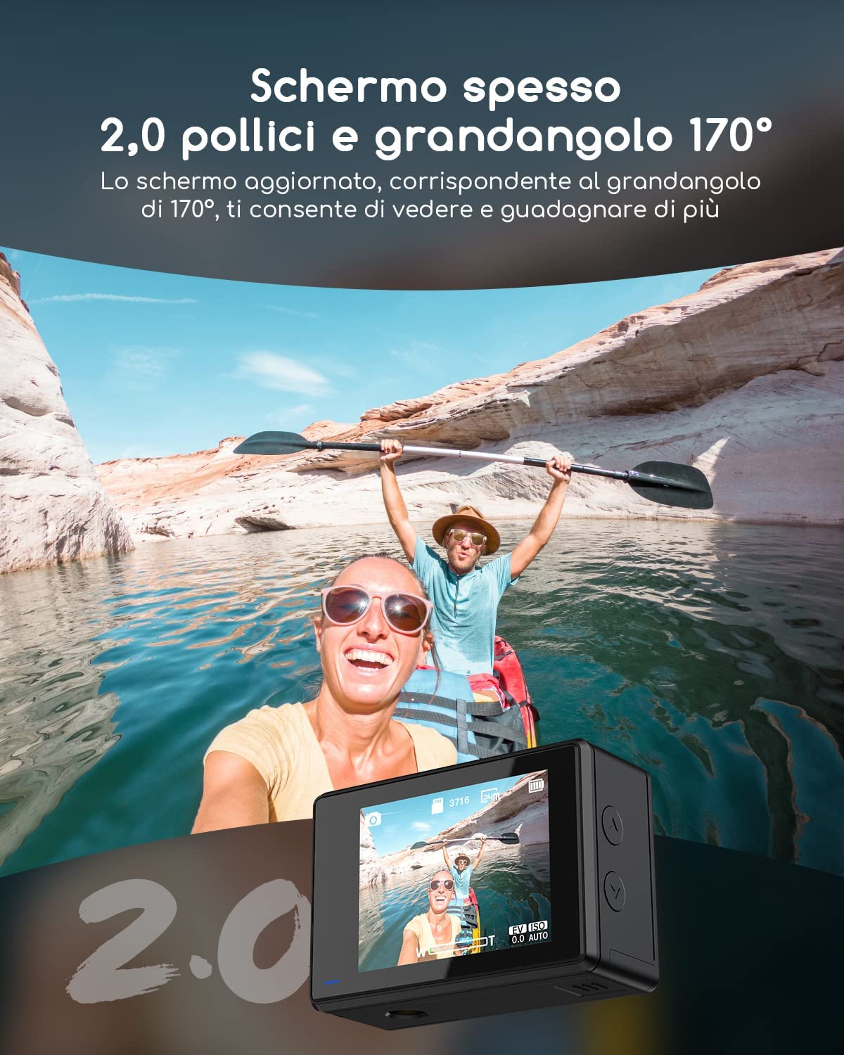 KAMERA SPORTOWA 24MP WIFI 4K 60FPS + Akumulator Marka Inna