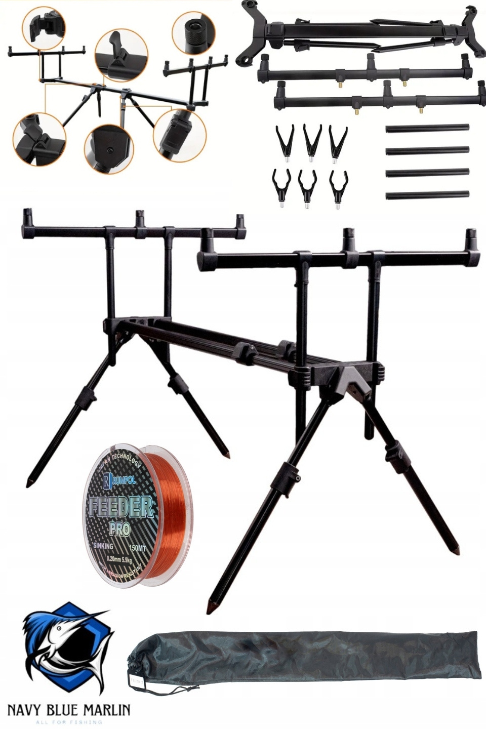 Kaprové Stanoviště Pro 3 Pruty, Odolné, Černé Rumpol