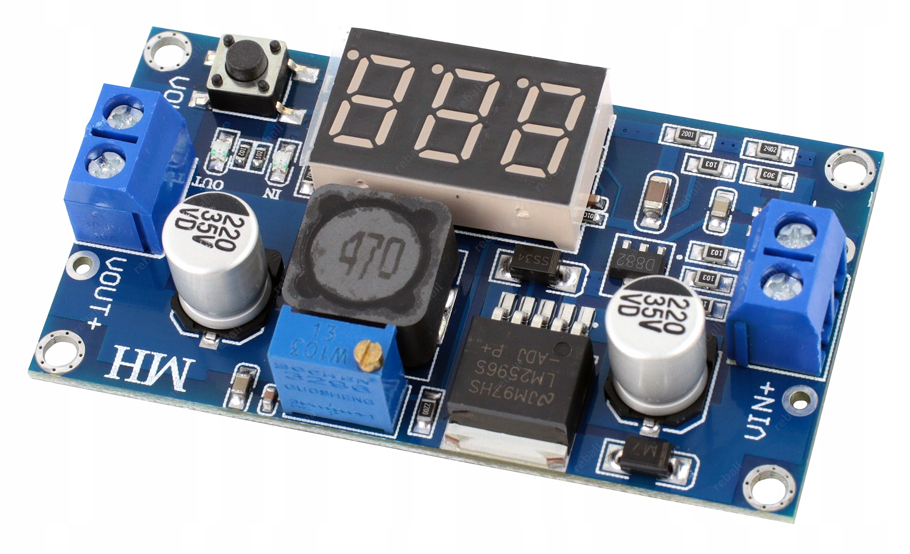 ZASILACZ PRZETWORNICA VOLTOMIERZ LM2596 RT0146 LED