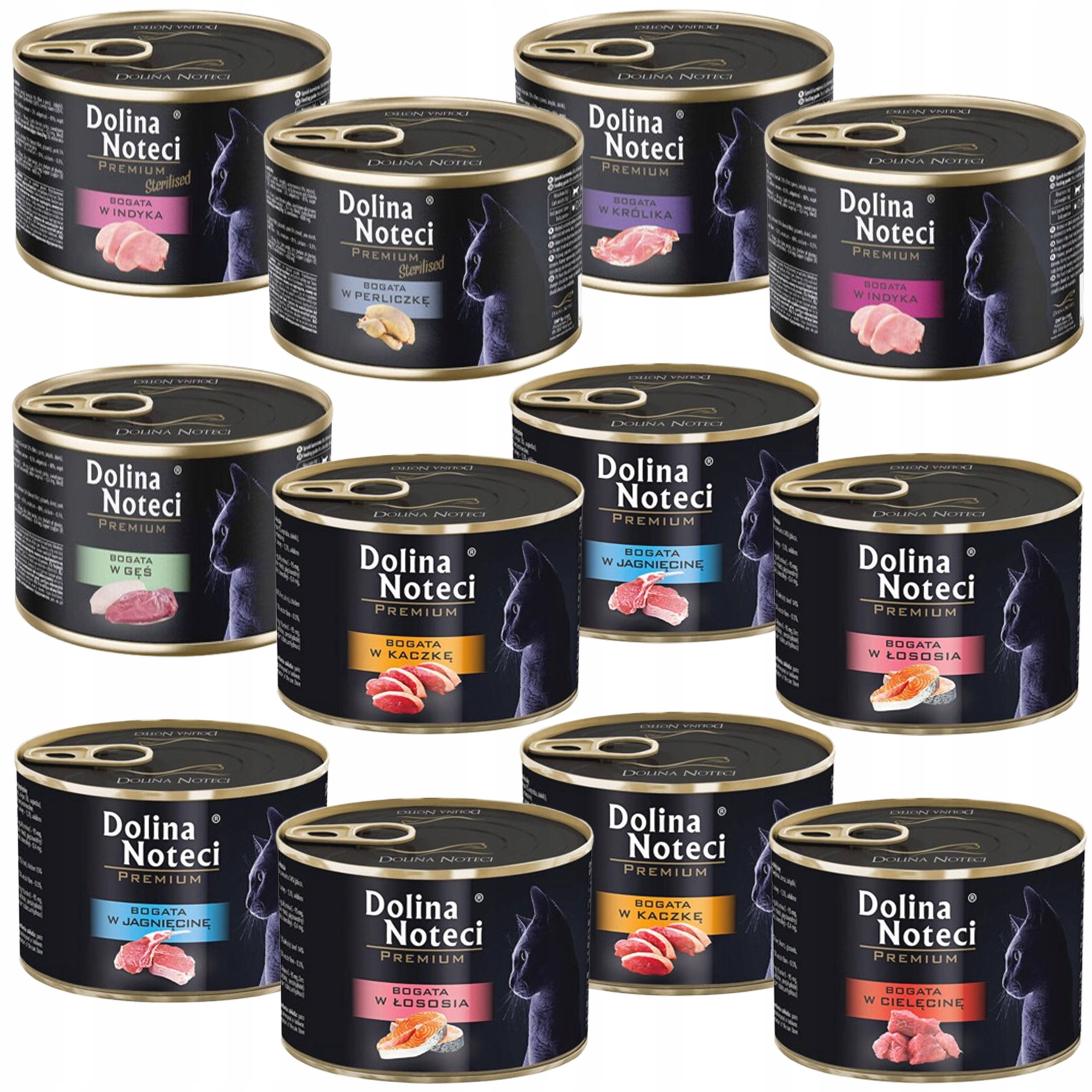 Levně Dolina Noteci Premium Krmivo mokré pro kočky Mix Chutí 12 x 185 g bez obilovin
