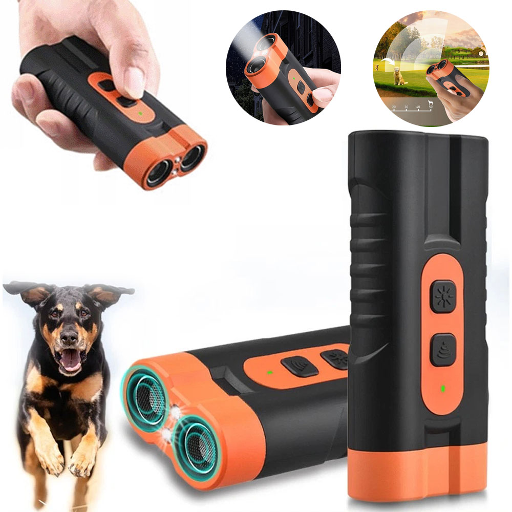 Levně Ultrazvukový Odpuzovač Psů 15-40 Khz S Led Oranžovým Pro Velké Psy