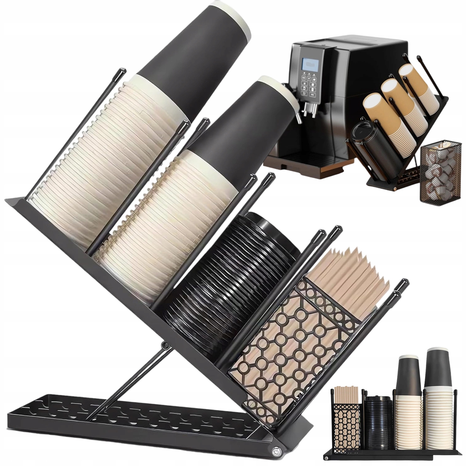 Levně Držák Na Šálky, Stojan Na Šálky Vyrobený Z Kovaného Železa, Odolný Vůči Rzi A Vodě