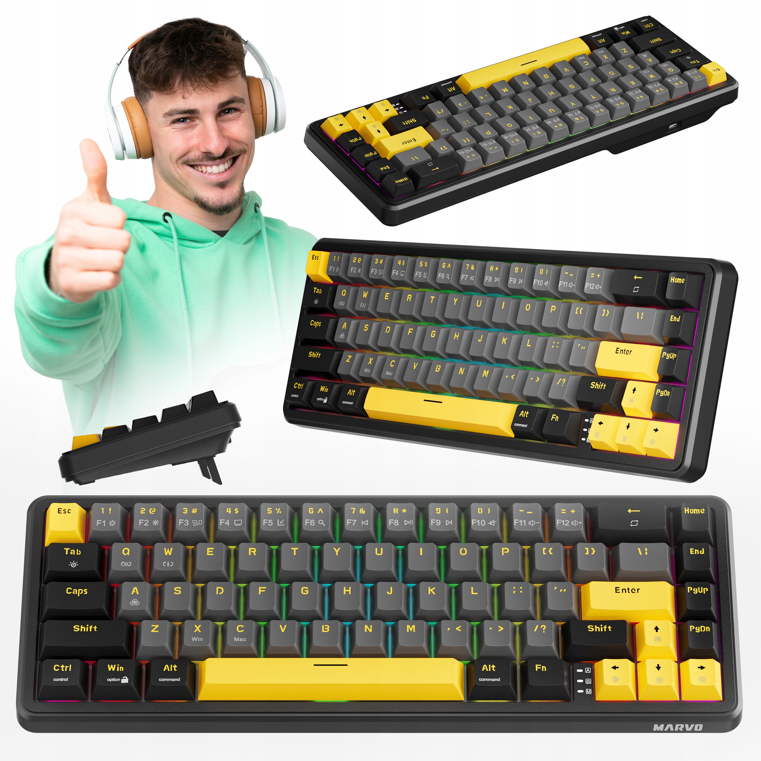 Klawiatura Mechaniczna Marvo Magma M40 magnetyczne przełączniki Dla Graczy