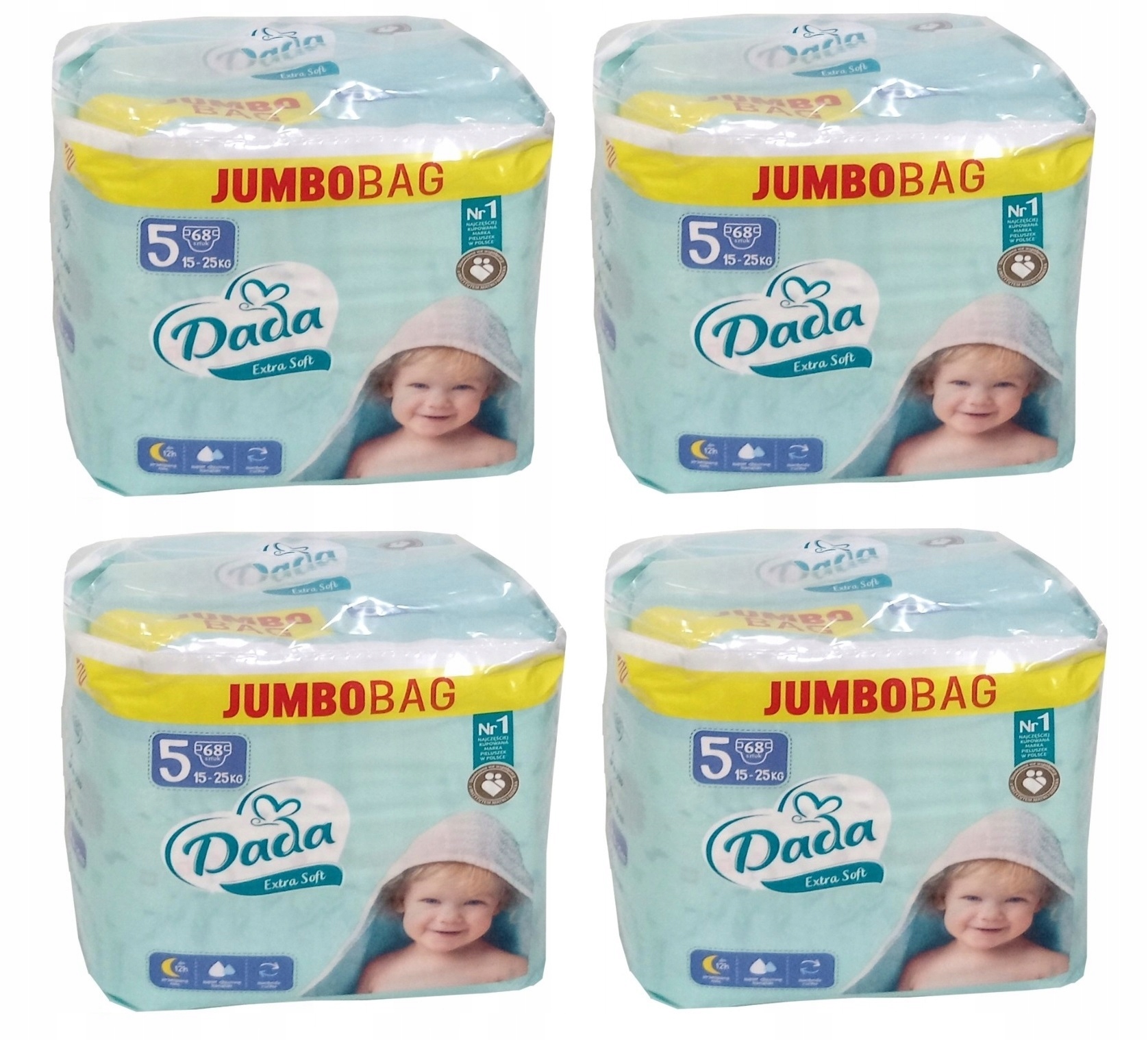 Pieluszki Dada Extra Soft Rozmiar 5 4x68 272 szt. Jumbobag