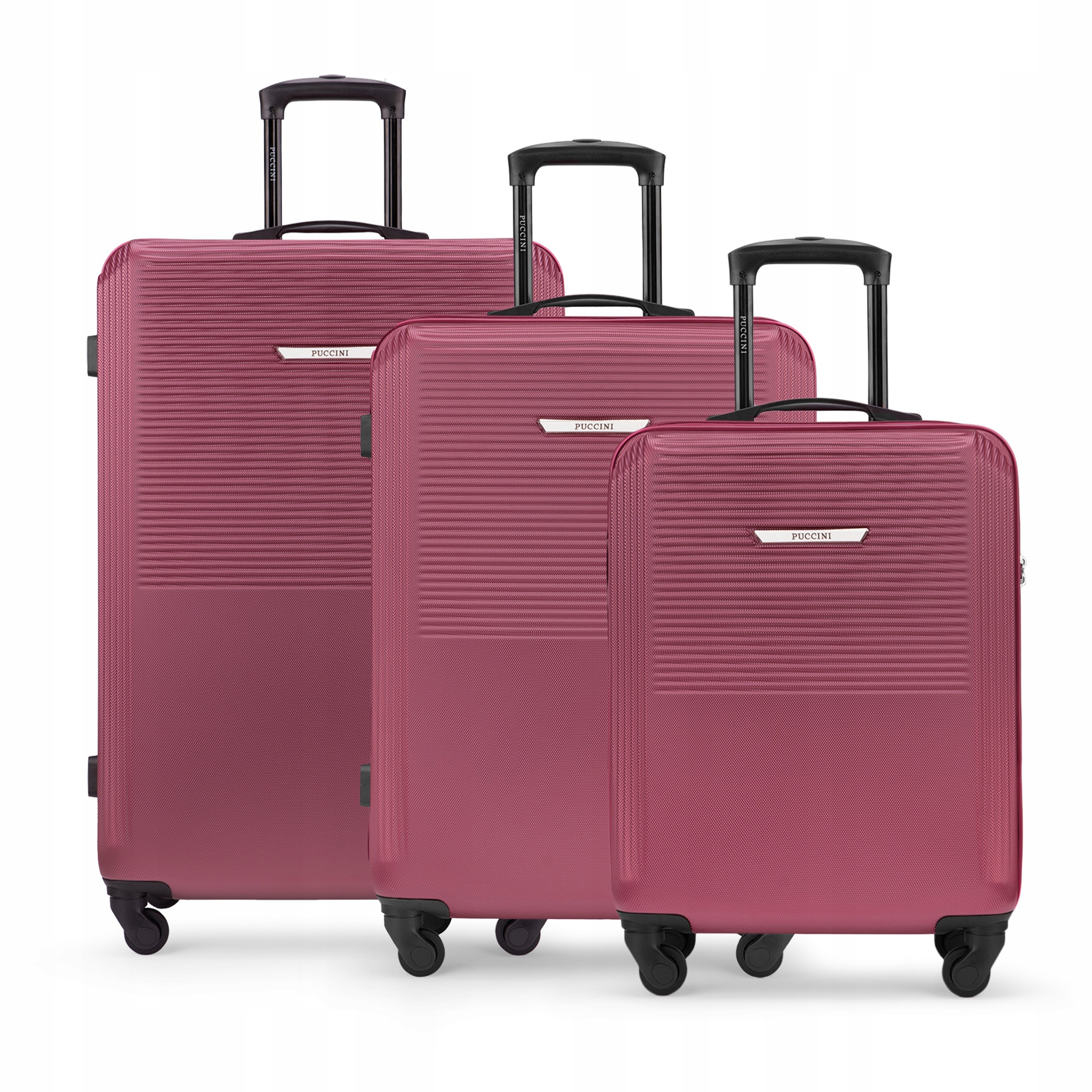 Puccini Zestaw Walizek Podróżnych Na Kółkach 3w1 Komplet Abs ABS025-3B