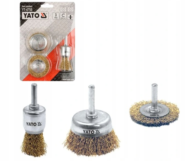 

Yato Szczotki Druciane Z Trzpieniem Zestaw YT-4755