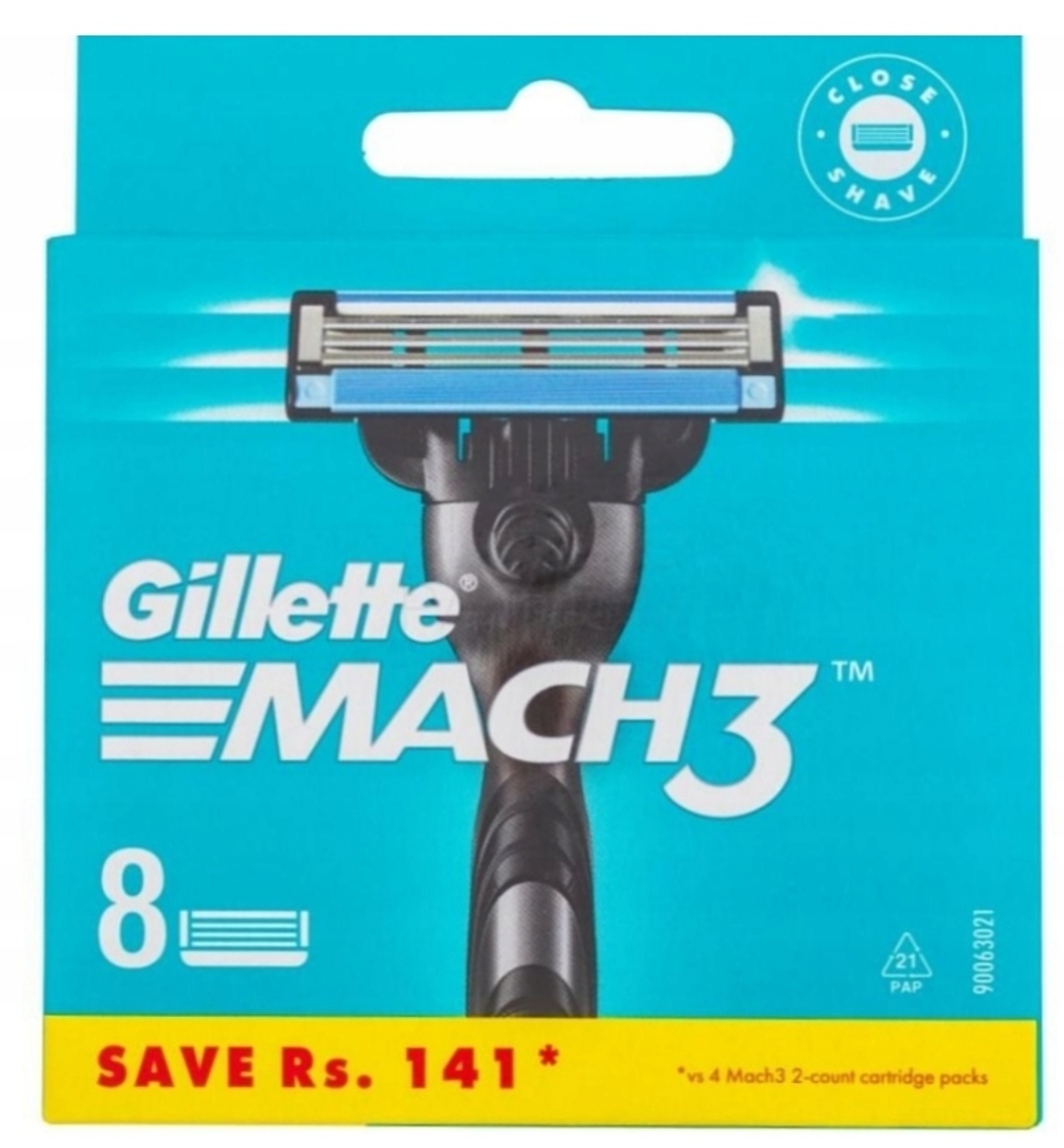 Zdjęcia - Maszynka / ostrze Gillette MACH3 Wkłady Ostrza Wymienne 8SZT 