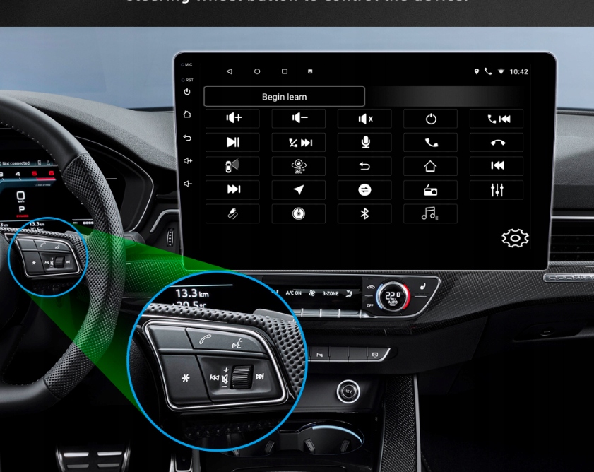 Radio Samochodowe 1DIN 10' 4/64GB AndroidAutoCarPlay RDS BT USB WiFi GPS 4G Radio informacja RDS pasmo AM pasmo FM