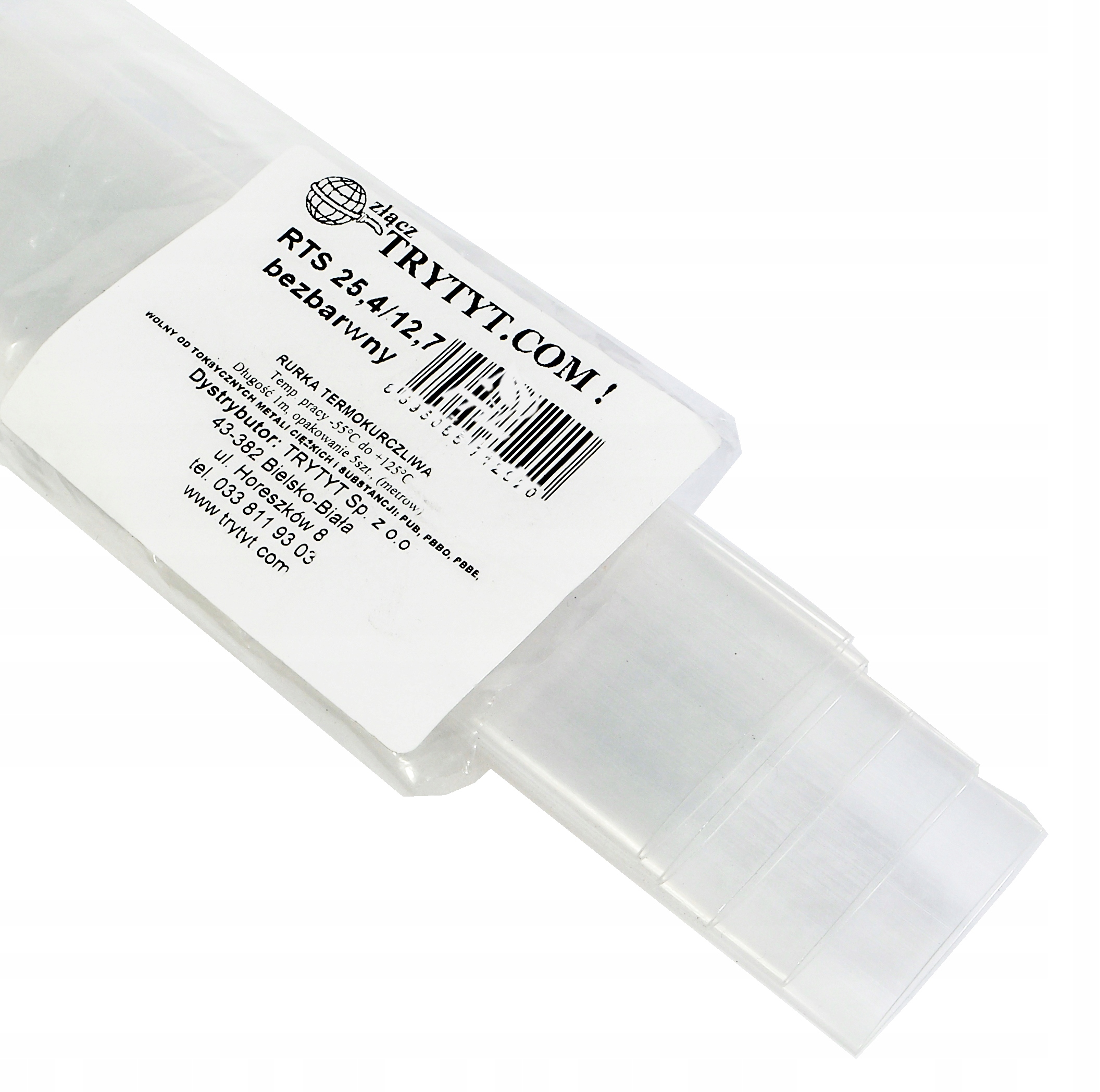 5x1m KOSZULKA RURKA TERMOKURCZLIWA 25,4-12,7 bezbarwna