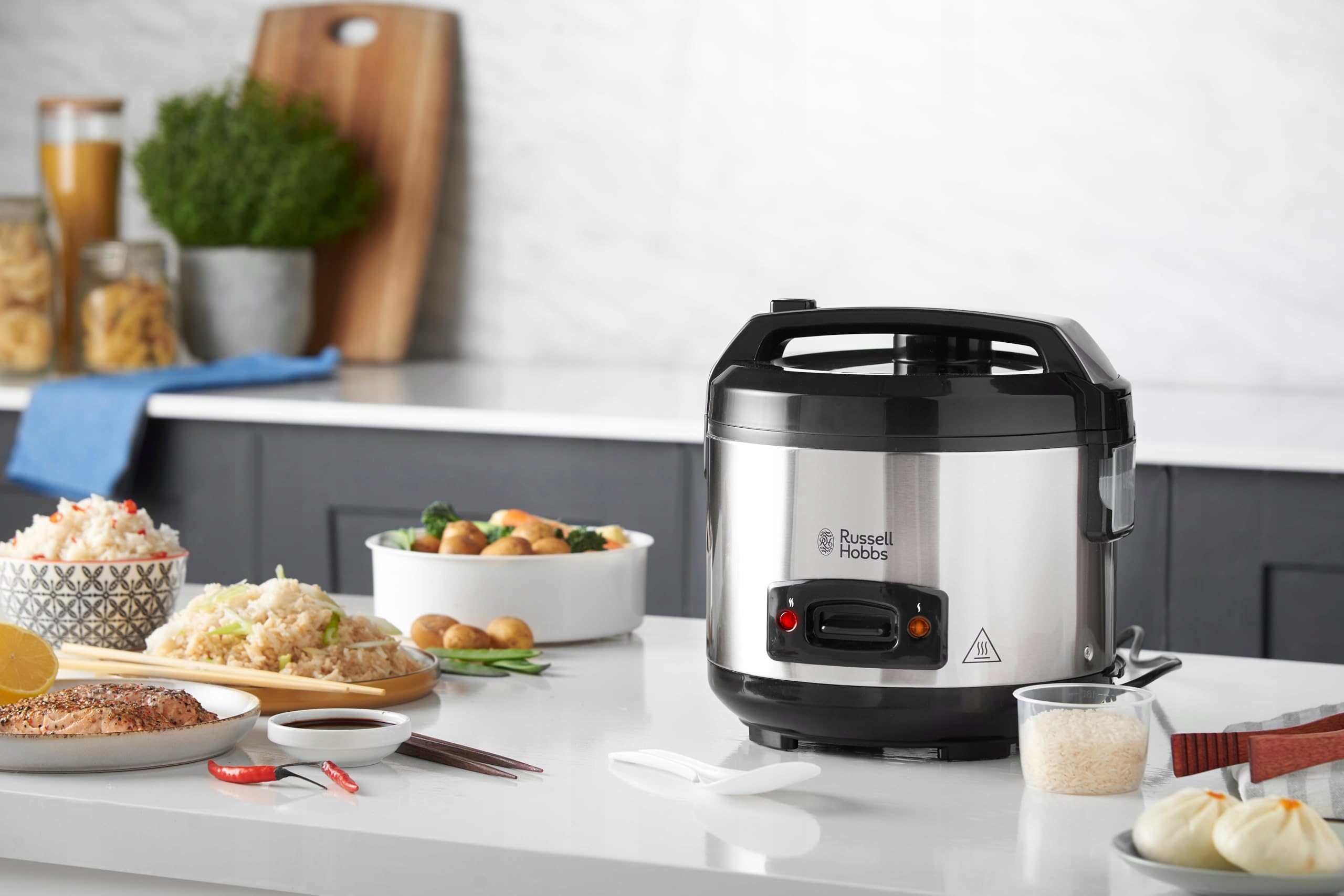 RUSSELL HOBBS Garnek Do Ryżu 1,2l Z Dodatkiem Do Gotowania Na Parze — miniatura 2