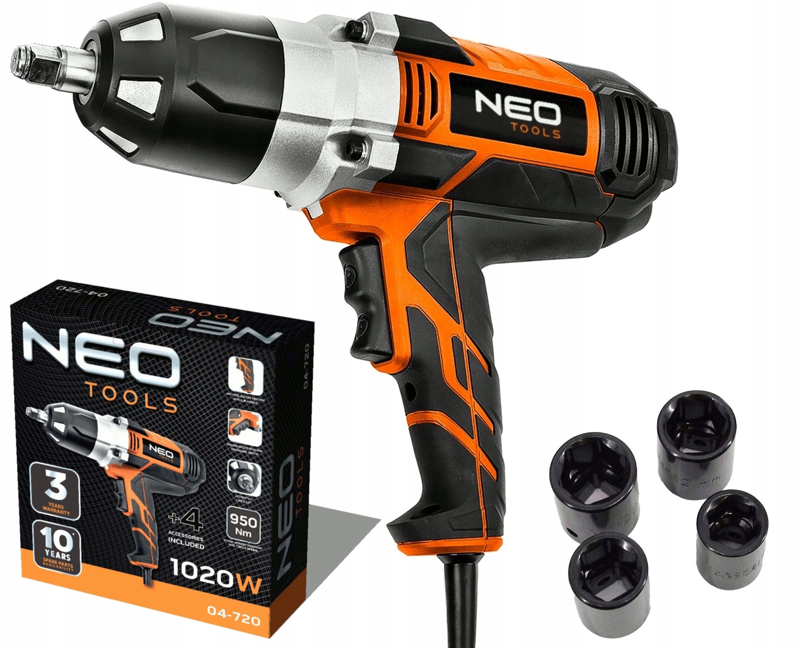 

Neo Klucz Udarowy 1020W 950Nm 4 nasadki 1/2 04-720