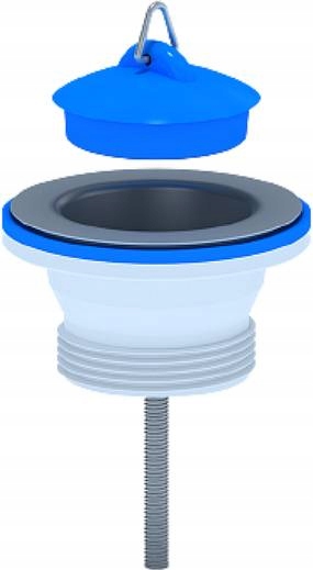 SYFON DO UMYWALKI Z METALOWYM SITKIEM + KOREK Marka HydroLine