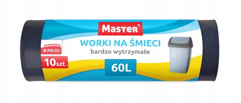 

Master Wytrzymałe Worki Na Śmieci 60L 10 Sztuk