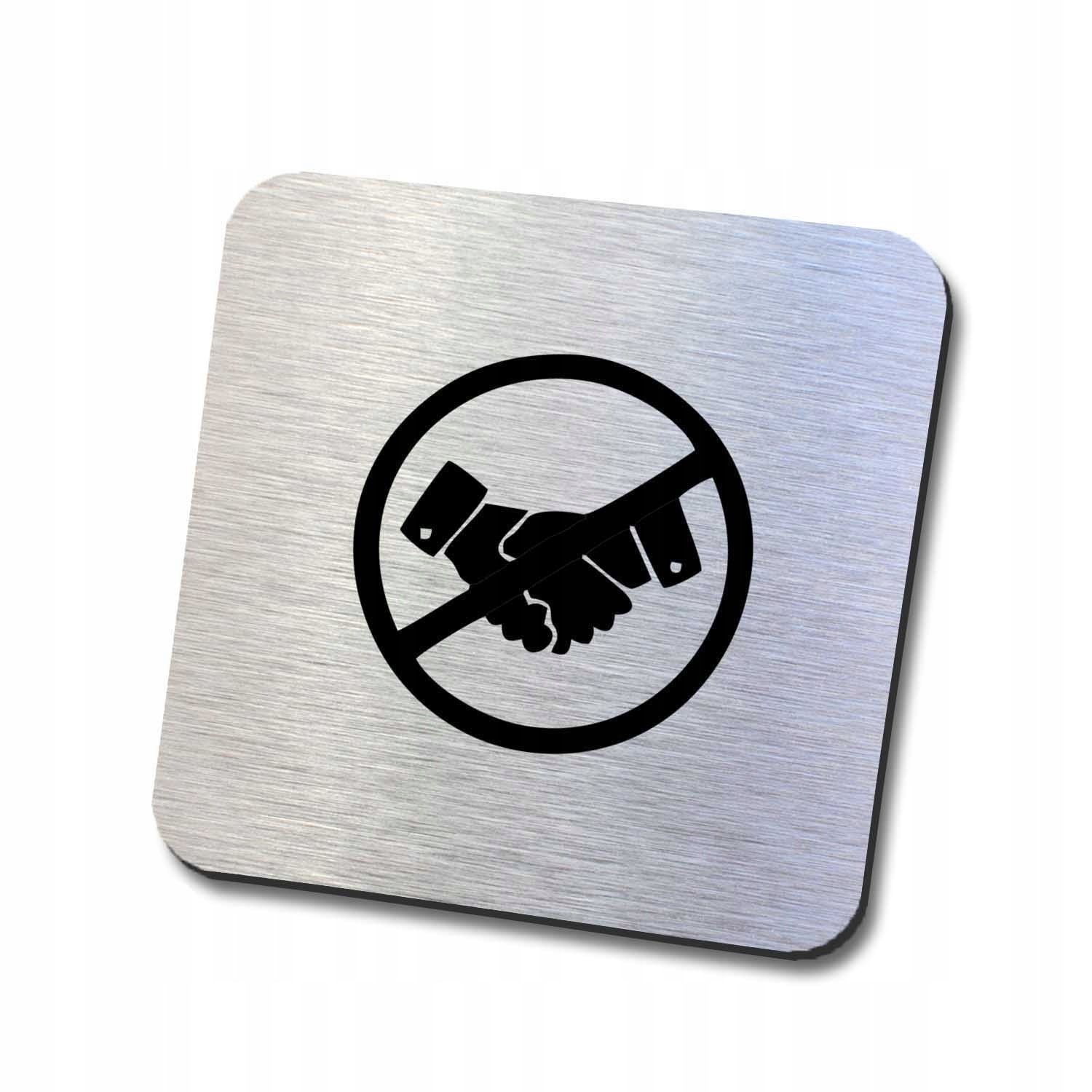 srebrna tabliczka informacyjna przywitanie