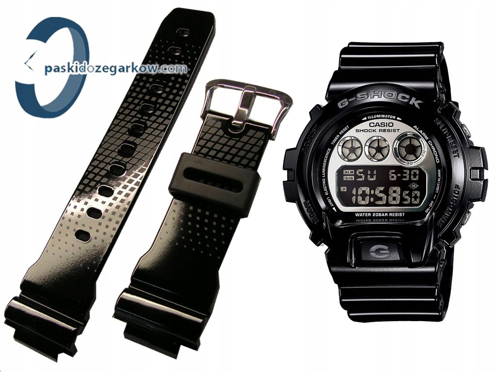 Pásek k hodinkám Casio DW-6900 DW-6900NB DW-6900NB-1 černý originální