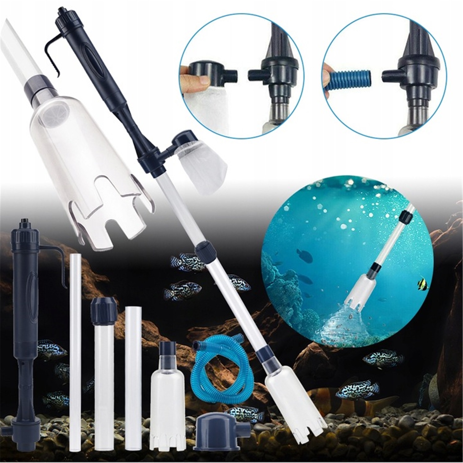 Elektrická Sada Na Čištění Akvária S Nastavitelnou Výškou