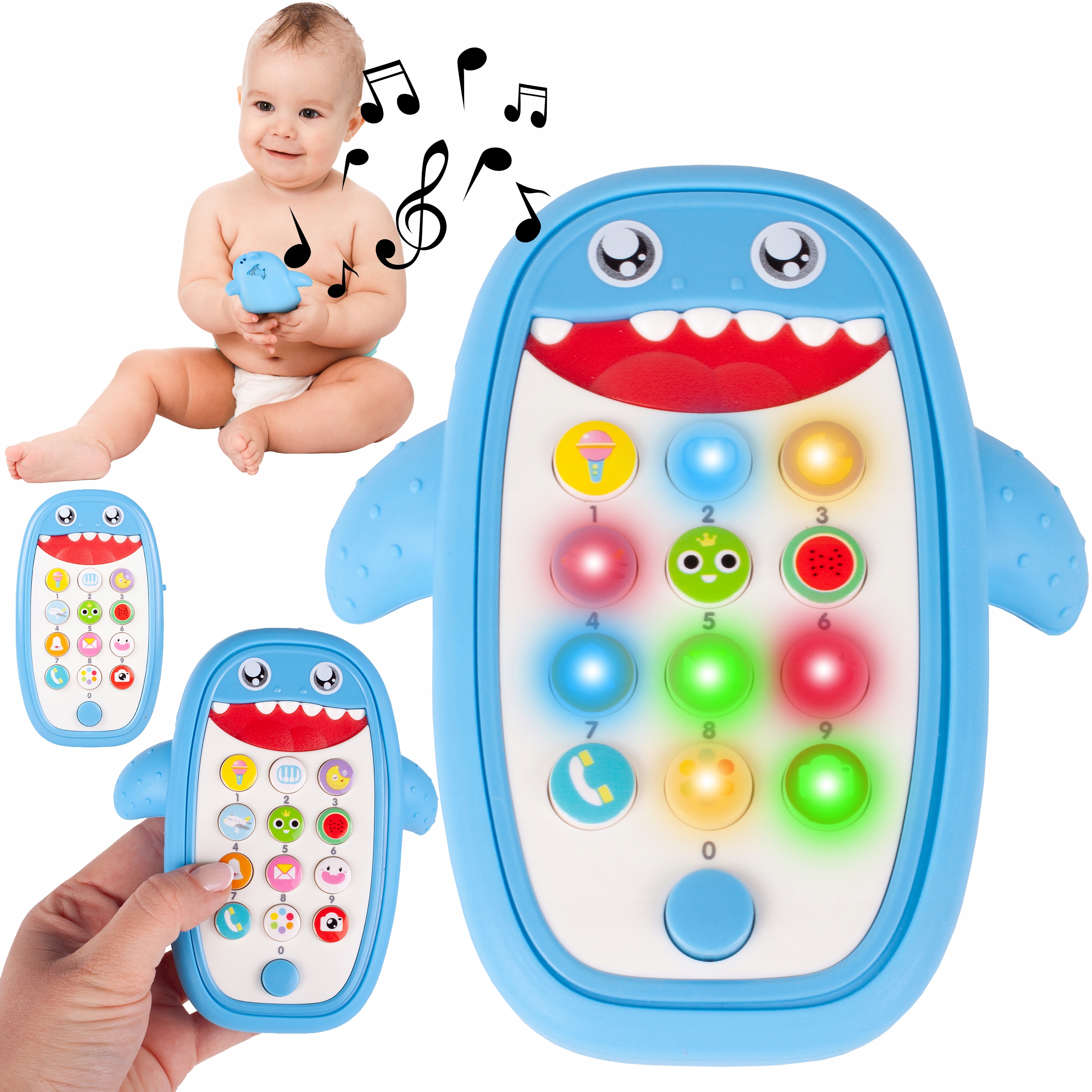 

Telefon Dla Malucha Wesoly Rekin Shark Baby Dźwięk